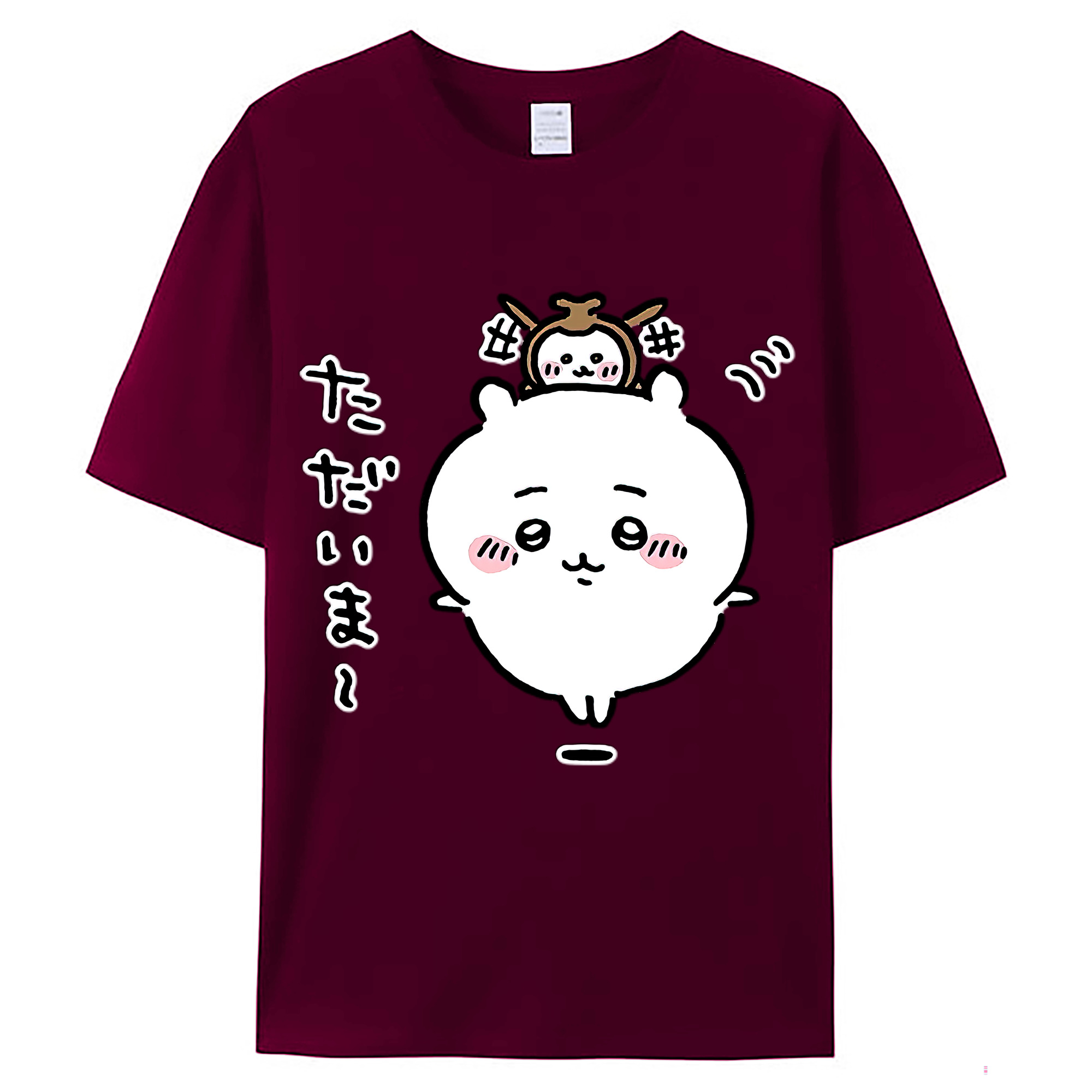 （画像用） ちいかわ ちいかわ Chii-kawa chiikawa レディースカジュアルプリントTシャツ（綿100％）